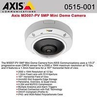 Axis 0515-001 Communications 360/180 Degree 5 MP Fixed Mini Dome IP Camera with Digital Pan-Tilt-Zoom (White) by Axis