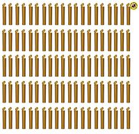 EZtube 100-Pack Squeeze Top Joint Blunt Cigarette Doob Tube Holder Waterproof Airtight Smell Proof Odor Sealing Container (Gold, Small)