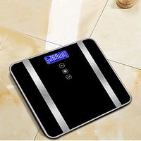 Pollyhb Accurate Body Bathroom Fat Scale Display Seven Ttems of Data 180KG/400 Pounds, Digital Body Weight Bathroom Scale Tempered Glass LED Mode,Body Fat Scale,Digital Weight Scale (Black)