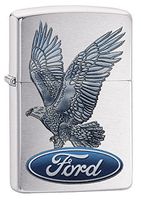 Zippo Ford Brushed Chrome Lighter