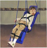Skillbuilders 30-1640 Full Support Swing Seat with Pommel Head and Leg Rest with Rope, Small (Child)