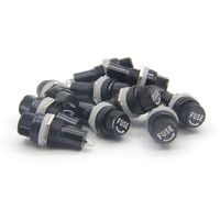 ZOOKOTO 10pcs 10A (250V AC) 5 x 20mm Electrical Panel Mounted Fuse Holder