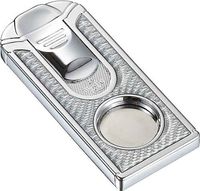 Visol VCUT506 "Razor" Carbon Fiber Stainless Steel Cigar Cutter, White