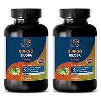 Anti inflammatory Vitamins - Ginkgo BILOBA 120MG - Wellness - 2 Bottles (100 Capsules)