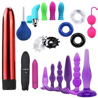Elevin(TM)🌹🌹 20PCS Plugs Anal Finger Vibrator Ring Cock Enema Bulb Vaginal Ball Sex Toys Set