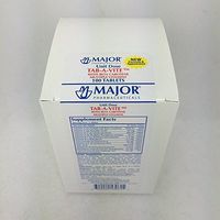 Major Pharmaceuticals Tab-A-Vite with Beta Carotene Multiple Vitamins 100 tablets (2 pack)