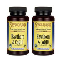 Swanson Hawthorn & Coq10 60 Veg Capsules (2 Pack)