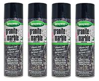 Sprayway Granite and Marble Cleaner Cleans and Shines Granite in One Step, 19oz, Pack of 4