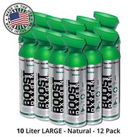 95% Pure Oxygen Supplement, Portable Canister of Clean Oxygen, Increases Endurance, Recovery, Mental Acuity and Performance (10 Liter Canisters, 12 Pack, Natural)