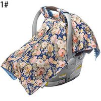 Ugthe Infant Products Baby Stroller Car Seat Floral Warm Breathable Sun Shade Canopy Nursing Cover - 1