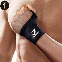 Kuron Store X-Neoprene High Compression Stretchable Wrap Comfort Grip Wrist Brace Joint Protection Support Fitness Weight Training Exercise Sprain Unisex Sports Accessory, 1 Pack Count One Size Black