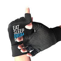 Men Women Eat Sleep Drum Repeat Fingerless Gloves for Arthritis & Carpal Tunnel Pain Relief