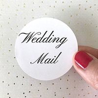 Sweet Thymes 40 Wedding Mail Stickers | Circle Round Label Envelope Seal Save The Date Thank You Gift Bag Cards Package