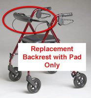 Medline Back Rest w/PAD for Ultralight Medline Walker Rollator - MDS86825SL