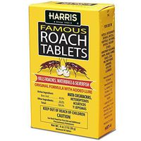 Harris Famous Roach & Silverfish Killer, 4oz Tablets - Treats a Minimum of 8 Rooms, 95+ Tablets Included
