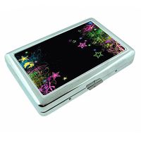 Star Bright Em1 Hip Silver Cigarette Case Id Holder Metal Wallet 4" X 2.75" RFID Protection