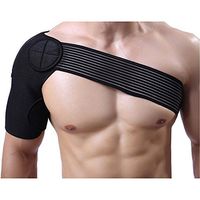 Yosoo Shoulder Brace Elastic Support Strap Wrap Belt Shoulder Support Black