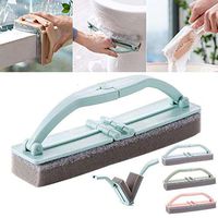 Cascat Folding Glass Cleaning Brush with Handle Strong Decontamination Sponge Brush Brushes