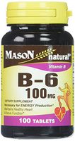 Mason Vitamins B 6 100 mg Tablets, 60 Count