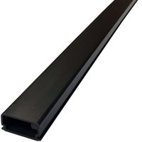 Medium Latching Surface Cable Raceway - 59" Stick - Color: Black