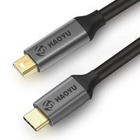 USB-C to Mini DisplayPort Cable AOOGO Mini DP Cable -4K@60Hz, HDCP 2.2, Thunderbolt 3 Maximum Resolution 3840x2160 Compatible for MacBook Pro, MacBook Galaxy S8/S8 Plus (3 Feet (1M))