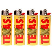 4 x BIC Texas Special Edition Lighters -"Texas Hot Pepper"
