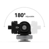 Vlogger V1.2 1/4" Screw Mini Hot Shoe Mount Adapter Monitor Mount 360 Degree Swiveled and 180 DegreeTilted for Field Video Monitor,Led Light,DSLR Cameras,Camcorders, Microphone, Smartphone etc