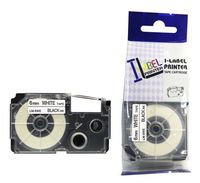 LM Tapes - Casio KL-750 6mm Black on White Compatible Label Tape for Casio KL750 EZ Label Printer