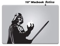 Star Wars Darth Vader v1 for Macbook laptop Die-cut Vinyl decal sticker (Pro 15" retina, Matte Black)