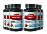 Sport Supplements Cranberry Extract Powder - Cranberry Concentrated Extract 50 : 1 Concentrate Equivalent to 12.600mg - Cranberry Natural Well - Being Enhancement (6 Bottles)