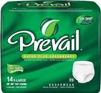 Prevail Super Plus Protective Underwear (X-large) Quantity: Casepack of 4