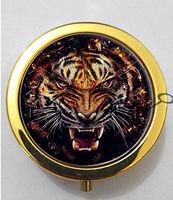 BlackKey Tiger Roar 3-Compartment Decorative Pocket Gift Box Case Organizer for Pill, Color 2 -178