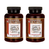 Swanson Garlic with Vitamin E Hawthorn Berry & Cayenne 120 Capsules (2 Pack)