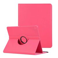 iPad Pro 12.9 Cover, YiMiky PU Leather 12.9 Inch iPad Case 360 Degrees Rotating Multi-Angle Viewing Stand Case Full Body Protective Case Cover for iPad Pro 12.9 inch 2018 Release - Hot Pink