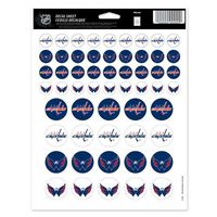 WinCraft NHL Washington Capitals Vinyl Sticker Sheet, 8.5" x 11"