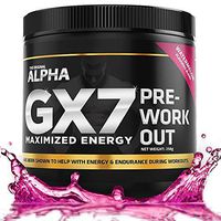 ALPHA GX7 Pre Workout For Men and Women - Lasting Energy, Enhanced Performance - Sugar Free 30 Servings Watermelon Flavor