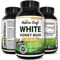 Natures Craft White Kidney Bean weight loss supplement for men and women Pure Carb Blocker Fat Burner Phase 2 Starch Inhibitor and Natural Appetite Suppressant helps manage blood sugar 60 Capsules
