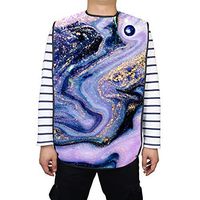 FUSHIDA Reusable Adult Bib for Eating Man,Waterproof Clothing Protector with PVC Bibs, Machine Washable Apron for Elderly Clothing Crumb Catcher with Adjustable Strap Bibs(FYH694)