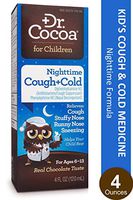 Dr. Cocoa Cough and Cold Medicine for Kids, Nighttime Formula, Real Chocolate Taste, 4 Fluid Ounce