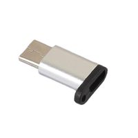 Tuscom USB-C Type-C to Micro USB Data Charging Adapter with Keychain For Samsung Galaxy Note 8 S8 Plus S8+ MacBook Pro New Macbook Pixel XL Nexus 5X 6P LG G5 G6 V20 Nintendo Switch and More (#Silver)