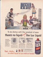 Lux Liquid Dishwashing Detergent 1957 Antique Home Kitchen Advertisement