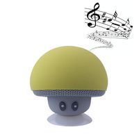Hipipooo Cute Speaker Mushroom-Shaped, Portable Bluetooth Speaker Mini Speaker with Built-in Mic and Suction Cup for Kitchen/Bedrooms/Car/Desk/Shelf/Party/Travel/Outdoor Android/iOS Speaker (Yellow)
