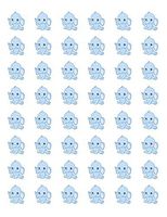 blue elephant stickers 48 BABY BLUE ELEPHANT ENVELOPE SEALS LABELS STICKERS 1.2" ROUND blue elephant wall decal