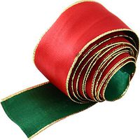 6.56ft Christmas Ribbon Decorative DIY Gift Wrapping Ribbon Xmas Craft Ribbon Gorgeous Ribbon for Gift Crafters Wedding Party Brithday Wrap Hair Bows Floral Projects