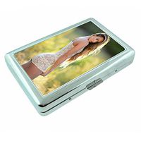 Colorado Pin Up Girls Denver USA S2 Silver Cigarette Case Metal Wallet Id Holder 4" X 2.75" RFID Protection