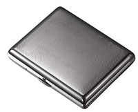 Visol Venice Gun Metal 100s Cigarette Case - Holds 20 Cigarettes