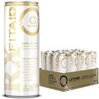 LIFEAID FITAID Rx Zero, Keto-Friendly, #1 Post-Workout Recovery Drink, 0g Sugar, Quercetin, Creatine, BCAAs, Omega-3s, Green Tea, 5 Calorie, No Artificial Sweeteners Pack of 12), 12 Fl Oz