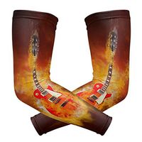 ZZKKO Fire Guitar Cooling Arm Sleeves Cover Uv Sun Protection for Men Women Running Golf Cycling Arm Warmer Sleeves 1 Pair