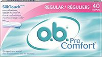 o.b. Pro Comfort Applicator Free Digital Tampons, Regular - 40 Count