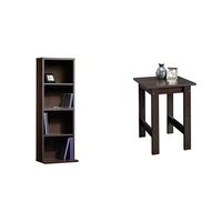Sauder Beginnings Multimedia Storage Tower, 12-Inch,Cinnamon Cherry + Sauder Beginnings End Table, Cinnamon Cherry_Bundle